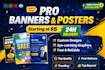 create professional banners, posters, and digital designs
