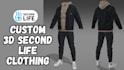 create high quality 3d second life model, 3d clothing, 3d outfit and rig it