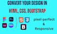 do figma to html pixel perfect responsive website