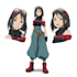 draw a anime character design sheet