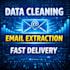 clean messy text data and extract emails using python