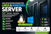do linux windows server setup, security hardening and administration