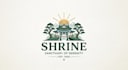 design a serene and meaningful shrine logo