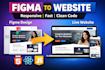 convert figma, PSD, xd to responsive HTML CSS react website