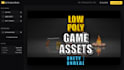 create low poly game ready 3d props and weapons