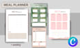 printable editable meal planner