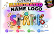 turn your text into a custom illustrated logo