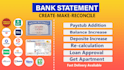 reconcile bank statement or PDF to editable format