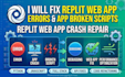fix replit web app errors app broken script replit web app