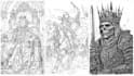 draw a detailed fantasy character ink illustration