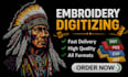 professional logo digitizing for embroidery into dst