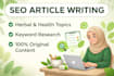 write SEO optimized articles on science