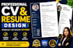design a professional CV and resume design