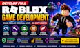 develop full roblox game development, build roblox original game no copy assets
