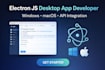 build a cross platform desktop app using electron js, react