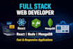 react node web application developer