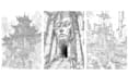 draw a detailed fantasy architecture ink illustration