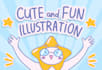 draw a cute and fun illustration