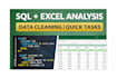 do sql queries, data cleaning and excel data analysis