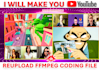 make youtube reupload working ffmpeg coding file for you