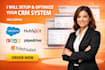 setup and optimize salesforce hubspot zoho pipedrive freshsales crm