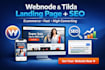 design redesign webcommerce webnode tilda website landing page SEO