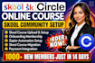 build online course content, skool community setup for monetization
