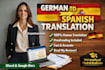 translate german to spanish translation