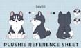 design custom plushie reference sheet stuffed animal toy ych concept