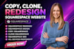 design, redesign, clone and migrate a high converting squarespace website