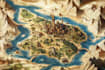 fantasy map illustration for map