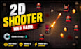 create a 2d top down shooter game for web in construct 3