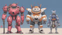 draw amazing character mecha robot illustration
