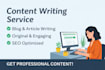 write blog posts and website content