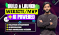 build custom ai powered full stack website as front end backend developer