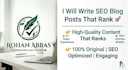 write SEO optimized blog posts and articles for your website
