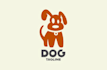 beautiful modern dog pet and animal logo