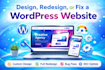 design, redesign, or fix a wordpress website