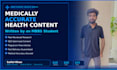 write health blogs as an mbbs student