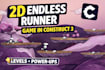 create a 2d endless runner game for web in construct 3