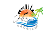 design travels vacations beach fun logo