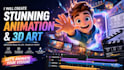 do cinematic ai video animation and 3d pixar style film production