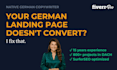 write high converting german landing page copy