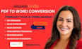 manually convert PDF to word with proper formatting