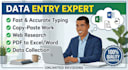 do fast and accurate data entry and typing work