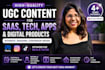 create high quality ugc content for saas, tech apps and digital products