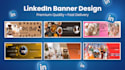 design professional linkedin banner and web banner