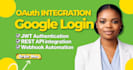 do oauth integration, google login, jwt authentication, rest api, oauth2 api