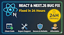 fix bugs or add features to your react or next js project