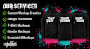 create custom pod mockups for t shirts hoodies and pullover